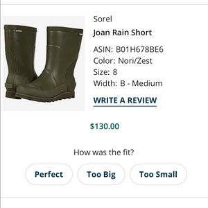 Sorel Rain Boot